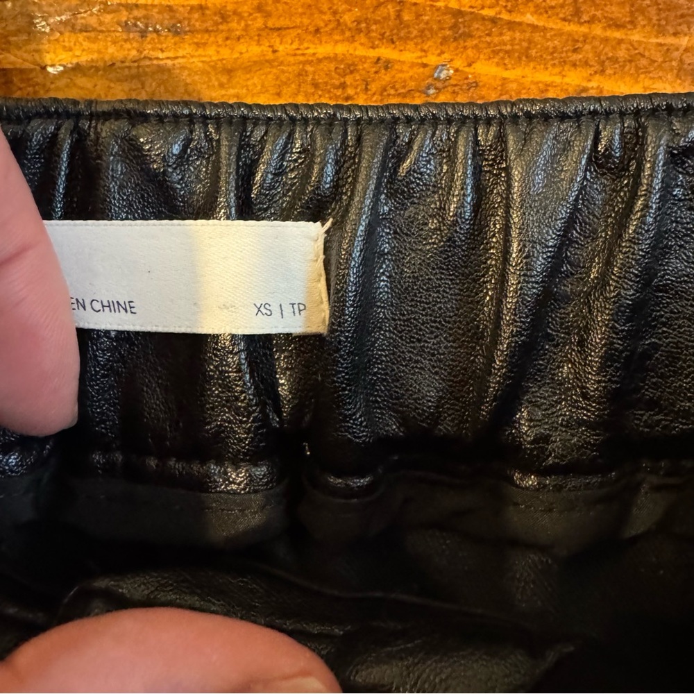 Oak & Fort Extra Small Black Faux Vegan Leather - Picture 8 of 9